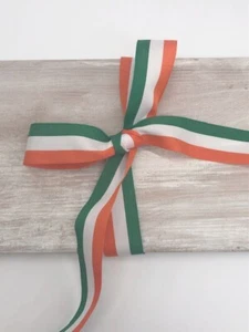 Irish Colour Themed Ribbon 5m x 25mm St. Patrick's Day - Picture 1 of 1