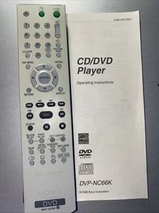 Genuine Original SONY RMT-D178P DVD Remote Control for DVP-SR90 DVP-NC - Picture 1 of 3