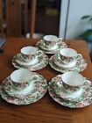 5 Sets of Nikko "Precious" Plates, Cups, and Saucers (15 pieces total)