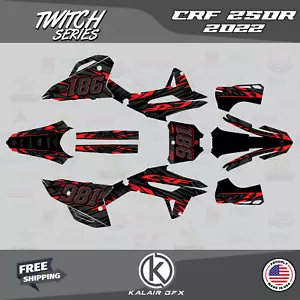 Graphics Kit for Honda CRF250R (2022-2023) CRF 250R Twitch Series - Red - Foto 1 di 6