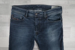 Mens Diesel Sleenker Stretch Slim Skinny Blue Jeans W32 L32 Wash 0842Q - Picture 1 of 14