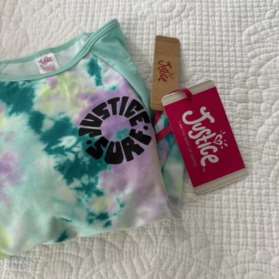 Nuevo con etiquetas Top de Surf Justice Girls Verde Retro Talla XS Talla 5/6 Foto 1 de 4