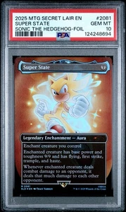 2025 MTG Secret Lair Sonic The Hedgehog Super State Foil PSA 10 Gem Mint - Picture 1 of 2