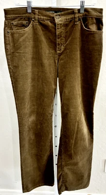 Pantalón Lauren Ralph Lauren Pana Para Mujer 12 LtMarrón Pierna Recta Preppy Clásico Foto 1 de 4