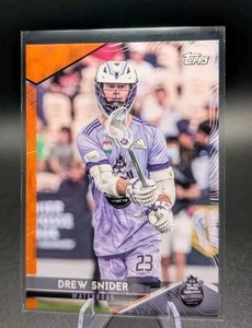 2022 Topps Premier Lacrosse League PLL #88 DREW SNIDER - ORANGE #01 /25 - Picture 1 of 2