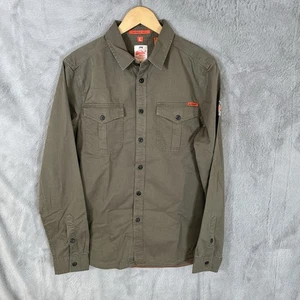Superdry Rookie Twill Shirt Mens Large Green Military Overshirt Utility - Picture 1 of 9