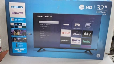 Philips 32PFL6452/F7 32'' 720p LED Roku Smart TV - Image 1 of 4