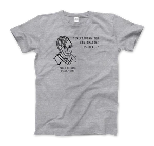Picasso Selbstporträt T-Shirt - "Alles, was Sie sich vorstellen können, ist real" - Bild 1 von 12