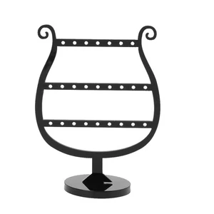2 In 1 Earrings Studs 25 Hole Showcase Display Stand Holder Acrylic Jewellery - Picture 1 of 8