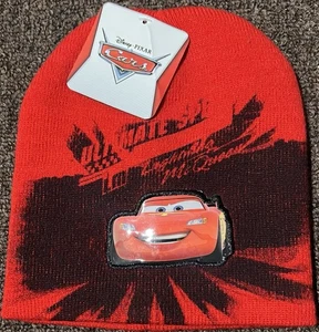 Disney Pixar Cars Boy’s Knit Hat With Lightning McQueen! Red - Picture 1 of 2