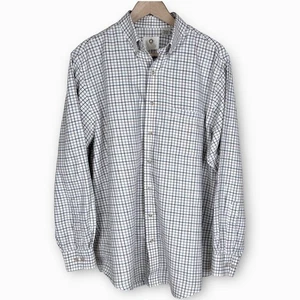 Viyella Mens Large Multicolor Plaid Button Down Long Sleeve Shirt Cotton Wool - Picture 1 of 10