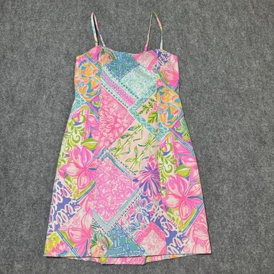 Vestido de festa Lilly Pulitzer Shelli stretch bloco rosa pendurado em torno do tamanho 6 novo com etiquetas - Imagem 1 de 4