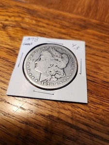 1878 7 TF REV OF 78 US MORGAN SILVER DOLLAR - Picture 1 of 4