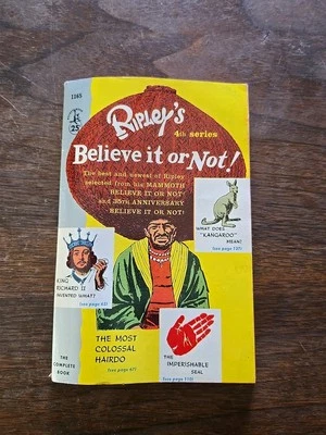 Ripley's BELIEVE IT OR NOT! 4th Series 1957 Pocket 11655 Paperback - Image 1 of 4