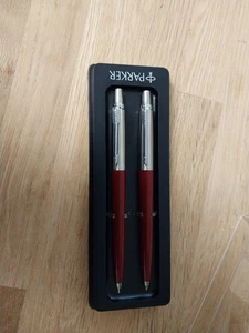 Parker Jotter Set Black & Stainless Steel Pen Black Ink & .5mm Pencil New In Box - Picture 1 of 4