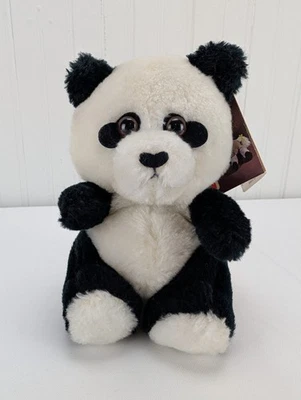 复古 Russ Luv Pets Ping Panda 毛绒 7 英寸填充动物 1979 年悬挂标签 罕见 — 第 1/4 张图片