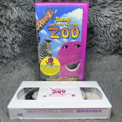 Barney Let's Go To The Zoo VHS Tape 2001 Spanish Doblada Purple Dinosaur Kid’s - Image 1 of 4