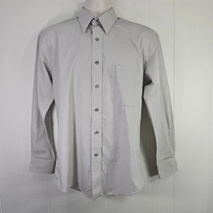 Yves Saint Laurent Dress Shirt Mens 14.5 32-33 Light Gray Officecore Academia - Picture 1 of 12