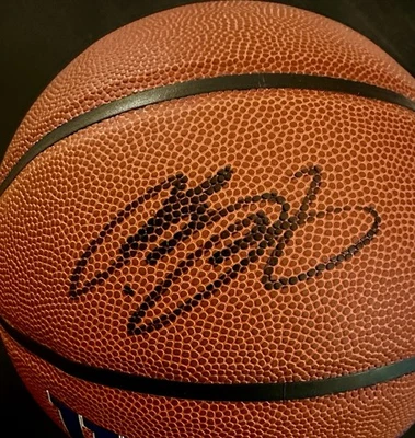 LeBron James Signed Los Angeles Lakers Full Size NBA Basketball COA - Image 1 of 4