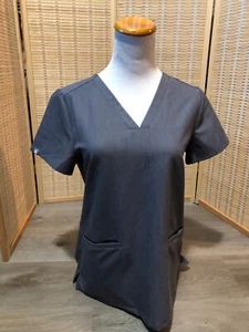 FIGS Medical Nursing Scrubs Top Technical Collection Gray PO#2726 XS Extra Small - Picture 1 of 9