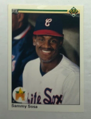 Tarjeta de error de novato Sammy Sosa 1990 Upper Deck (dob incorrecto) ** Extremadamente rara Foto 1 de 4