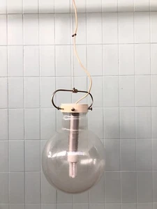 lampadario A Sospensione Anni 60 Vetro Pulegoso In Stile Afra Tobia Scarpa - Foto 1 di 10