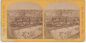 Panorama from Sailors' Home, Boston Great Fire, stereoview by Charles Pollock. - Picture 1 of 2