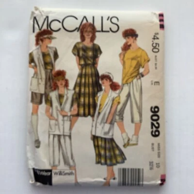 McCalls 9029 Sewing Pattern Women’s Shirt Pants Skirt Vest Misses Size 10 UNCUT - Image 1 of 4