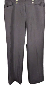 Zac & Rachel Petite 10P women's black capri embellished preowned 32/28 - Picture 1 of 7