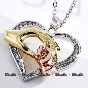 Collar Corazón Oro Rosa Plata Madre Hija Regalos para Sus Mujeres - Imagen 1 de 10