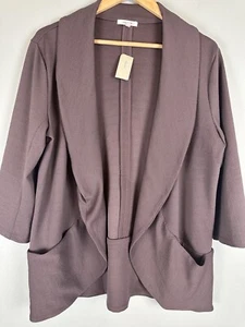Maurices Open Front 3/4 Sleeve Blazer Cardigan Women's Size XL New with Tags - Picture 1 of 7