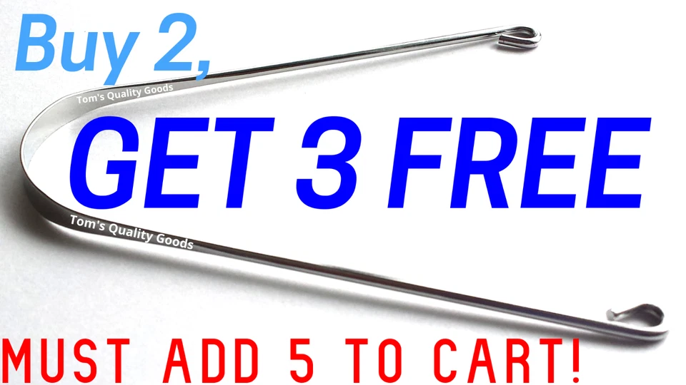 Grade a Stainless Steel Tongue Cleaner Scraper No Copper/Plastic