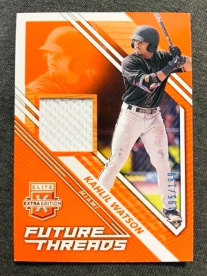 2021 Panini Elite Extra Edition Kahlil Watson Rookie RC Jersey Orange /199 Rare - Image 1 of 2