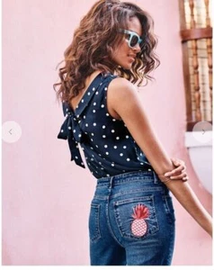 BODEN Cambridge bestickte Jeans UVP 70€ GRÖßE UK 8R TOP ZUSTAND T0309 - Bild 1 von 11