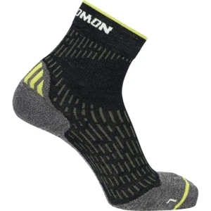 Salomon Pursuit Ankle Running Socks (Size XL) India Ink-Sulphur Spring-White - Picture 1 of 5