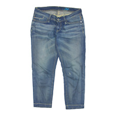 MELTIN' POT Cropped Jeans Blue Denim Slim Tapered Stone Wash Womens W29 L23