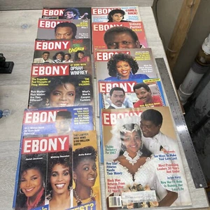11 Vintage Ebony Magazine Lot 1980s-90’s Michael Jackson, Oprah, Gladys, Whitney - Picture 1 of 12