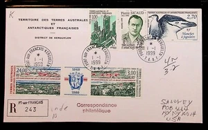 French Southern & Antarctic Territory Sc 244-6/254 - 1999 FDC SENT TO USA - Picture 1 of 1