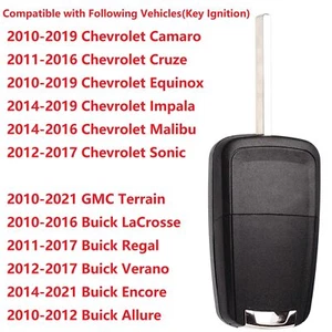 Fernbedienung Klappschlüsselanhänger passend für Chevy Buick GMC Schlüsselloser Zugang Fernbedienung OHT01060512 - Bild 1 von 7