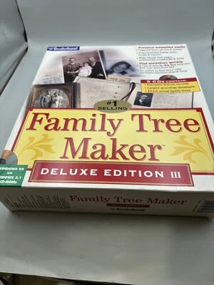 Family Tree Maker Deluxe Edition 3 Win 95/98 9-CD Software Set 1997 - Image 1 of 4