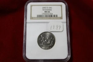 2002-D TENNESSEE  NGC GRADED MS 66, UNITED STATES STATEHOOD QUARTER - Picture 1 of 2