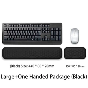 Keyboard & Mouse Wrist Rest Pad Set-Gel Support Cushion with Memory Foam Comfort - Picture 1 of 30