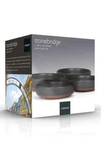 Stonebridge 4 Stück Steinzeug Pastaschale Set Langlebig Geschirr Servieren Speisen - Bild 1 von 10