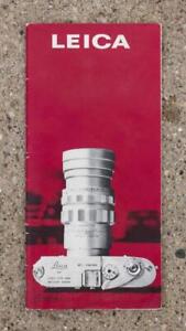 Catalogue d'objectifs d'appareil photo Leica vintage 1965 g25