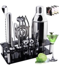 Tonsooze Cocktail Shaker Set, 18 Pezzi Kit Set Cocktail, 750Ml Kit Da Barman in