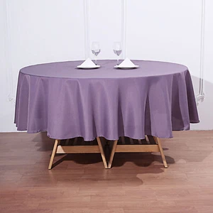 15 Amethyst 90" ROUND POLYESTER TABLECLOTHS Wedding Catering Restaurant Supplies - Picture 1 of 8
