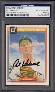 Tarjeta de béisbol Al Kaline Donruss 1983 firmada personalmente automática PSA/ADN auténtica - Imagen 1 de 2