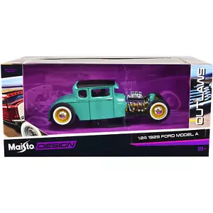 Maisto 1/24 Model Car 1929 Ford Model A Green with Matt Black Top Outlaws Series - Picture 1 of 1