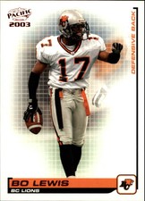 2003 Pacific CFL Red #8 Bo Lewis