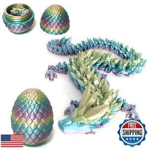 Varuotu 3D Printed Dragon Egg,Mystery Crystal Dragon Fidget Toys,Articulated - Picture 1 of 5